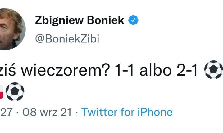 TYP Zbigniewa Bońka na dzisiejszy mecz z Anglią!